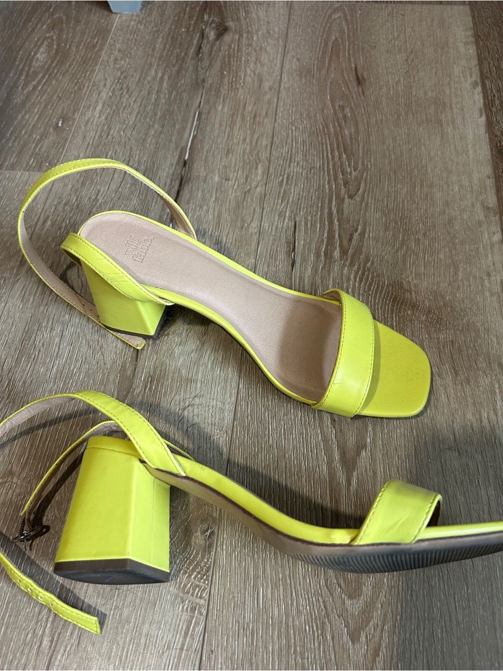 wild fable Neon Yellow Block Heel Sandals